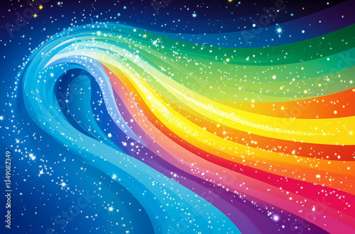 Bright rainbow gradient background with a soft blur effect