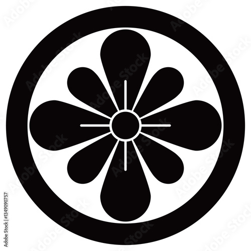 家紋です。丸に梨の切り口といいます。