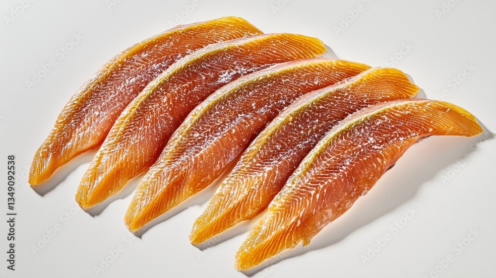 Slicing fresh salmon fillets for culinary delights kitchen food photography bright environment close-up gourmet cooking