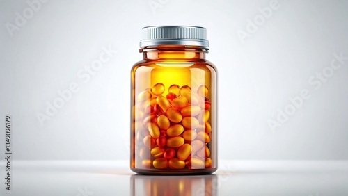 Clear Vitamin Bottle Mockup - Pharmacy Packaging