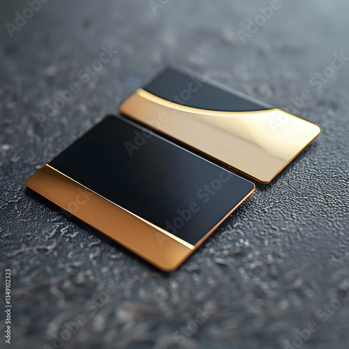 Elegant Black Journal or Wallet with a Decorative Wood or Gold Accent and a Modern Aesthetic