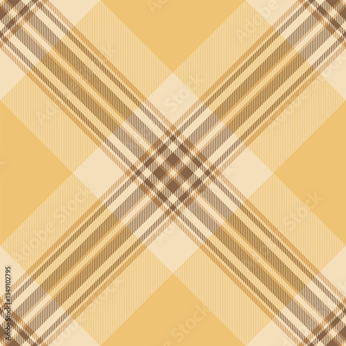 Autumn pattern background textile, doodle plaid check tartan. Tiny vector fabric texture seamless in light and amber colors.