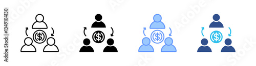 Consortium Multi Style Icon Set Vector 