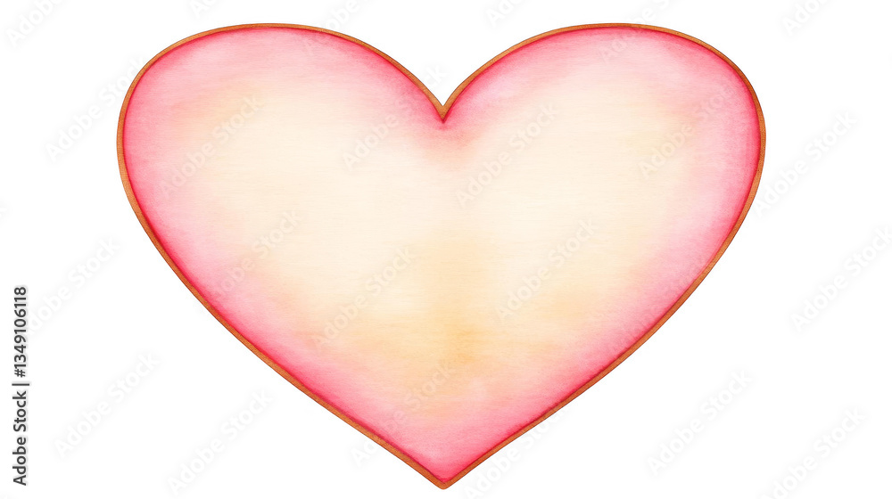 An Abstract Illustration Of A Delicate Watercolor Heart Shape In Shades Of Pink With A Transparent Background For Valentine's Day An Abstract Illustration Of A Delicate Watercolor Heart Shape In Shades Of Pink With A Transparent Background For Valentine's Day