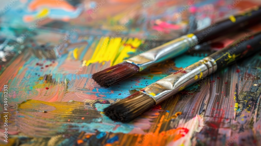 Expressive Paintbrush Art: Unleashing Creativity through Paint and Craft for Exhibition - Worthy Backgrounds Expressive Paintbrush Art: Unleashing Creativity through Paint and Craft for Exhibition - Worthy Backgrounds