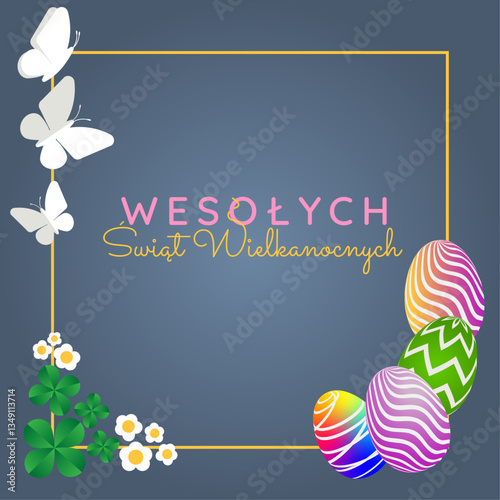 Kartka z życzeniami Wesołych Świąt Wielkanocnych