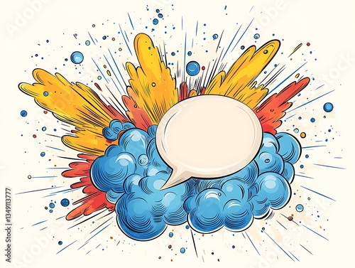 Comic Speech Bubble Explosion. (1)