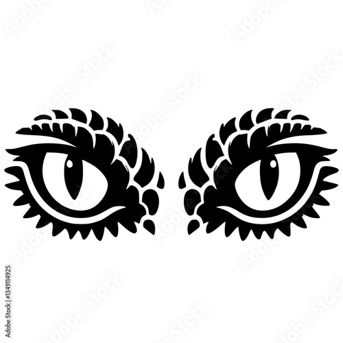 Crocodile eye silhouette