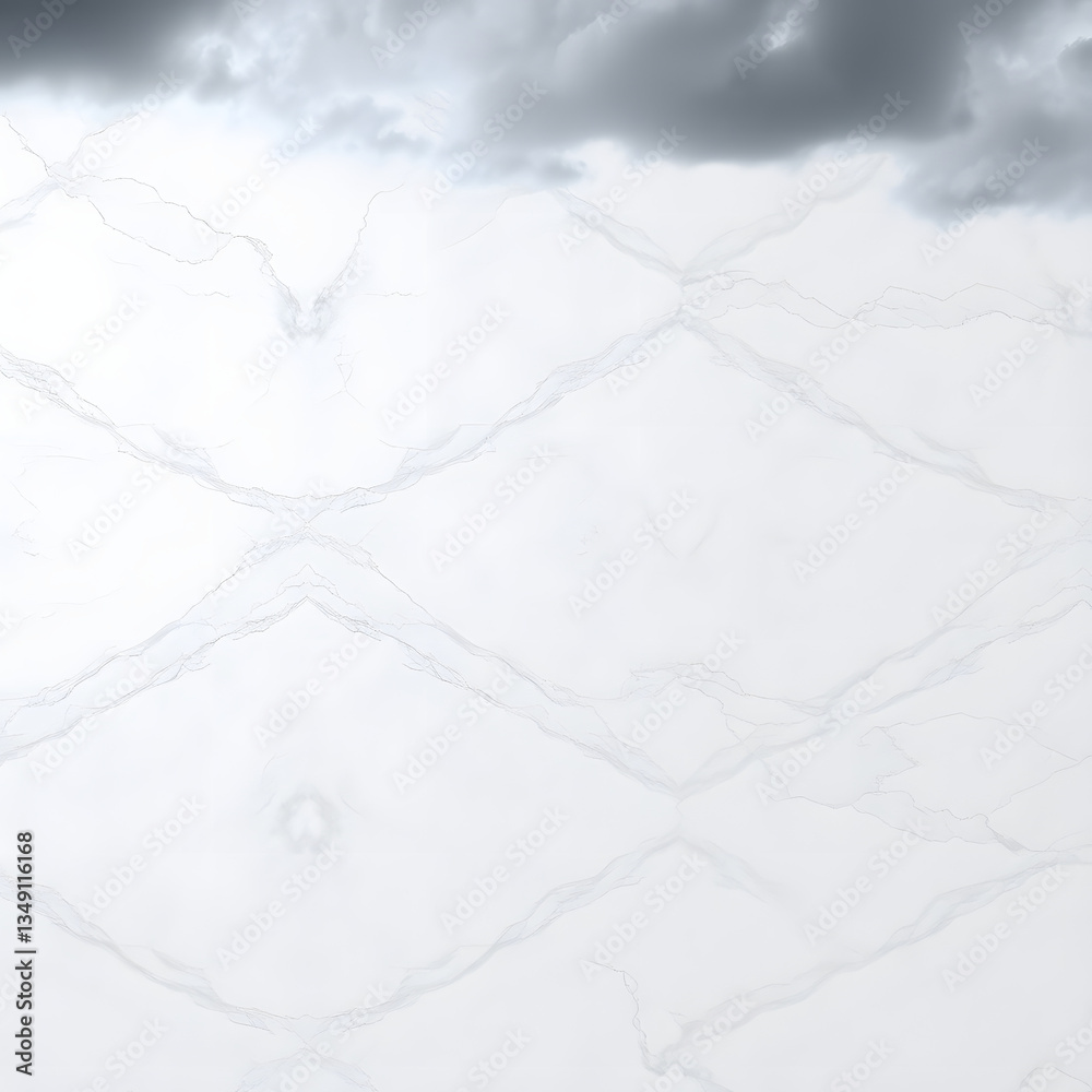 Obraz premium Ultra-HD image of luxurious white marble with gray veins, polished surface, and realistic lighting. Features stormy skies, high tension, seamless color blending, and intense dramatic weather effects.