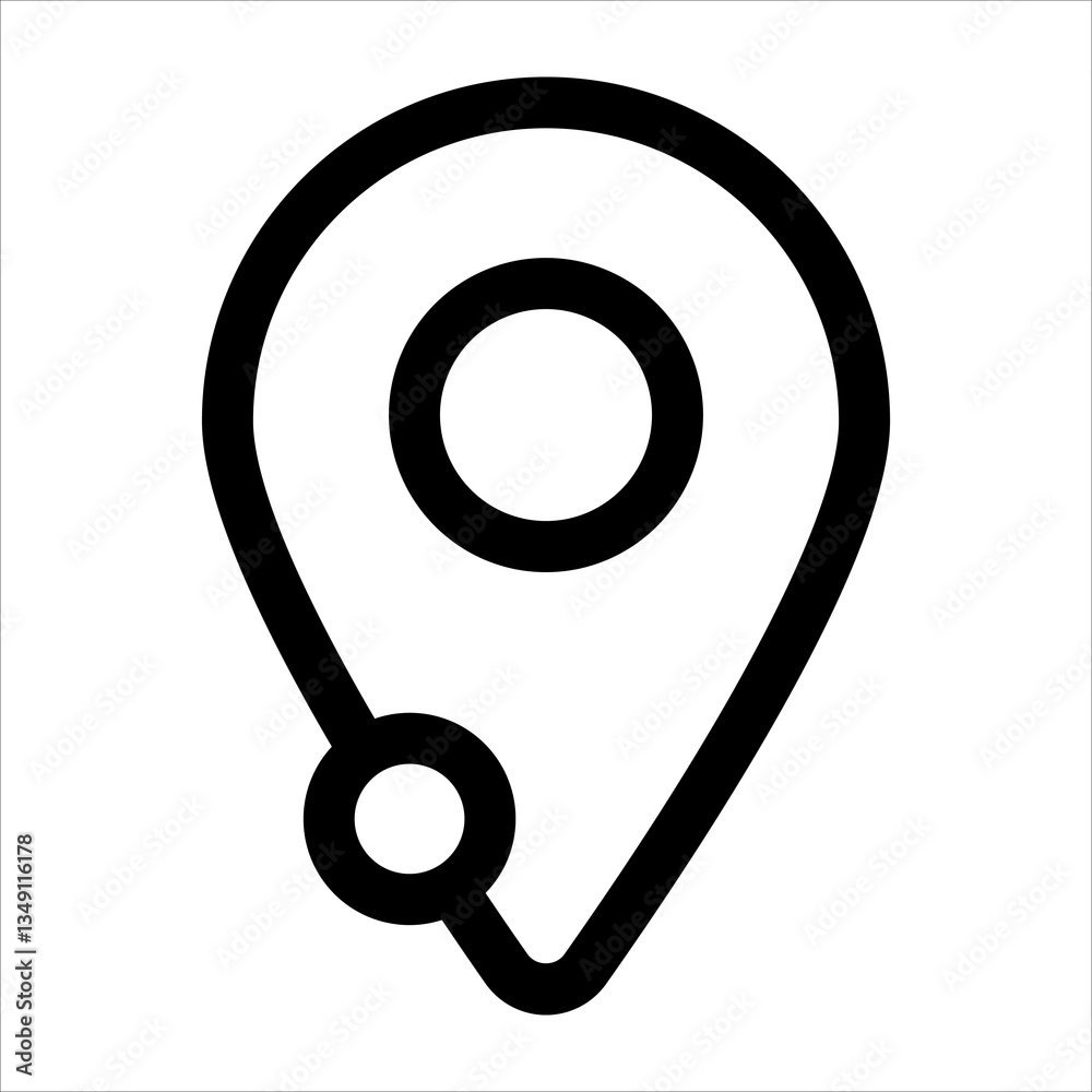 location line icon vector illustration isolated on white background location line icon vector illustration isolated on white background