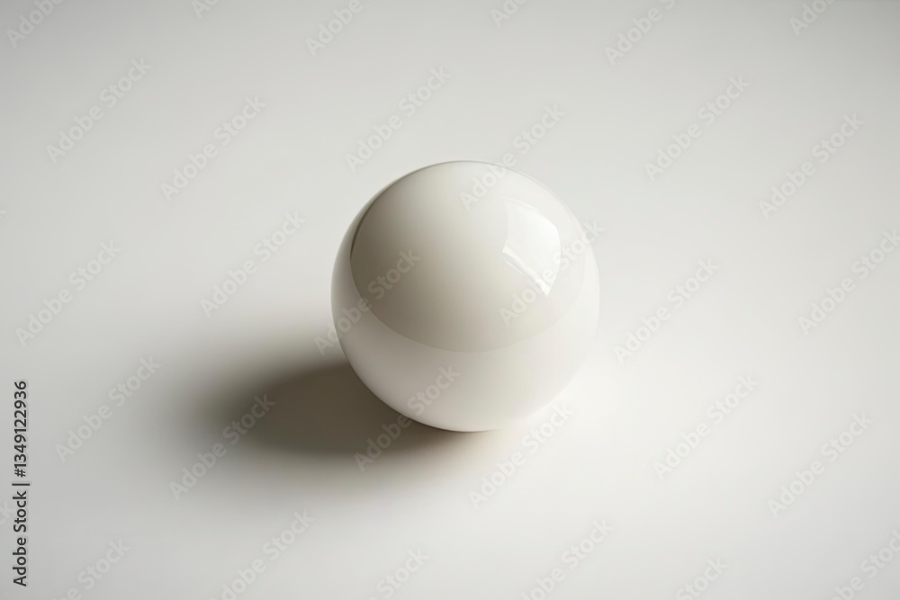 White Ball on Clean Background for Abstract Minimalism and Modern Simplicity White Ball on Clean Background for Abstract Minimalism and Modern Simplicity