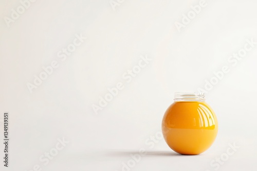 Orange Juice Filling a Unique Jar Ready to Drink for Refreshment
