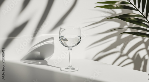 verre d'eau avec plantes 