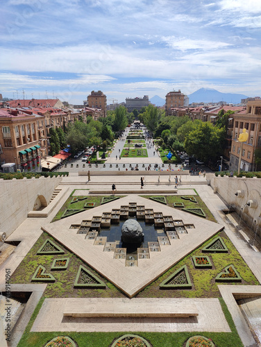 Yerevan, Armenia - September 10, 2023: the cascade complex in Yerevan
