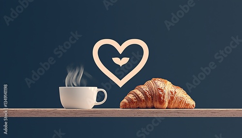 Coffee for Croissant, Heart: Morning Calm.