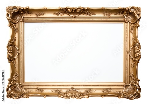 Antique Victoria frame white background architecture.