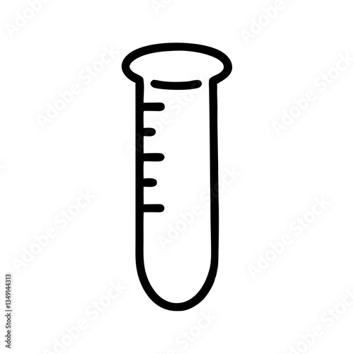 test tube outline icon, isolated vector illustration