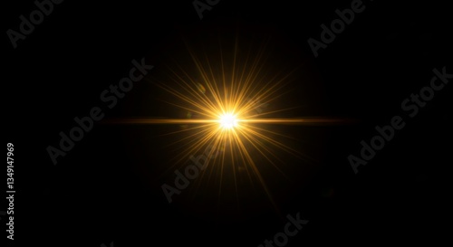 Wallpaper Mural A bright yellow light is shining on a dark background Torontodigital.ca