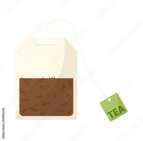 Cute tea bag cartoon drink illustration clipart