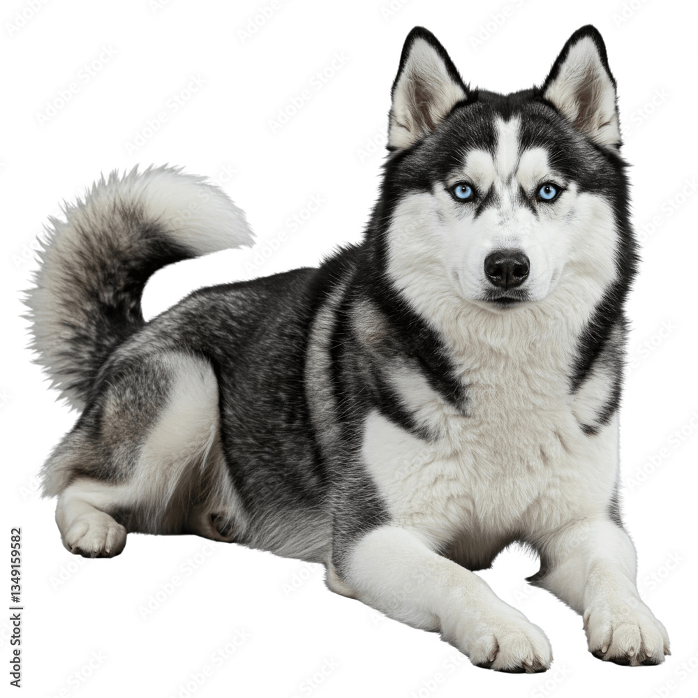 Husky dog isolated on transparent background, png Husky dog isolated on transparent background, png
