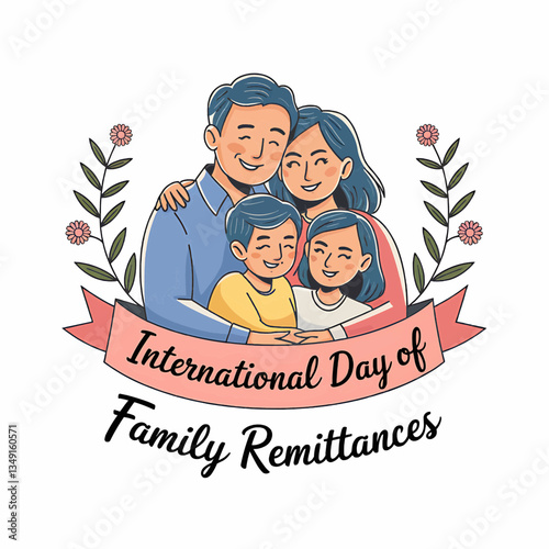 International day of family remittances illustration vector design template download free stock image art