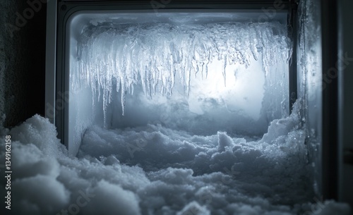 Frozen Freezer: A Chilling View Inside a Refrigerator