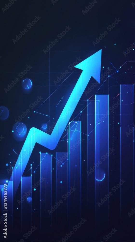 Business Growth Concept with Upward Arrow.