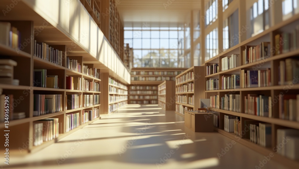 Sunlit Library: A Haven of Knowledge and Tranquility Sunlit Library: A Haven of Knowledge and Tranquility