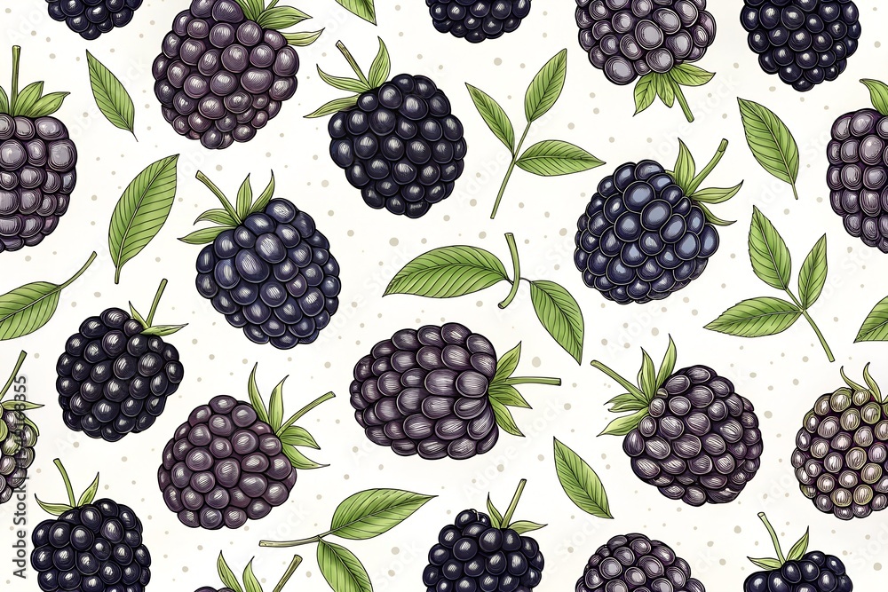 blackberry seamless pattern blackberry seamless pattern