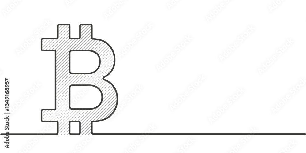 Bitcoin sign. Electronic money. Payment system. Business concept. Vector illustration. Bitcoin sign. Electronic money. Payment system. Business concept. Vector illustration.