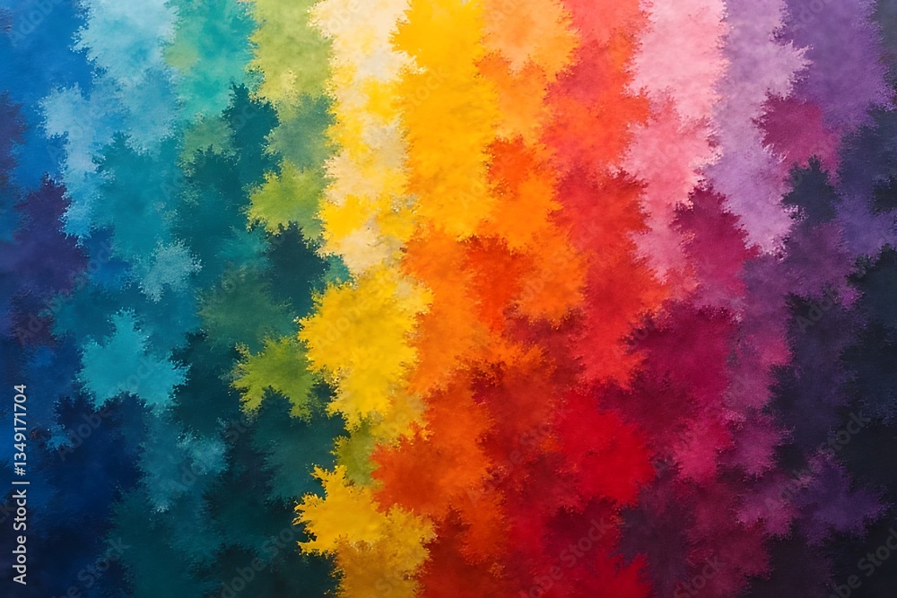 Fototapeta premium Art style colorful, beautiful, bright colors in the summer, beautiful colorful background, beautiful fabric pattern colors.