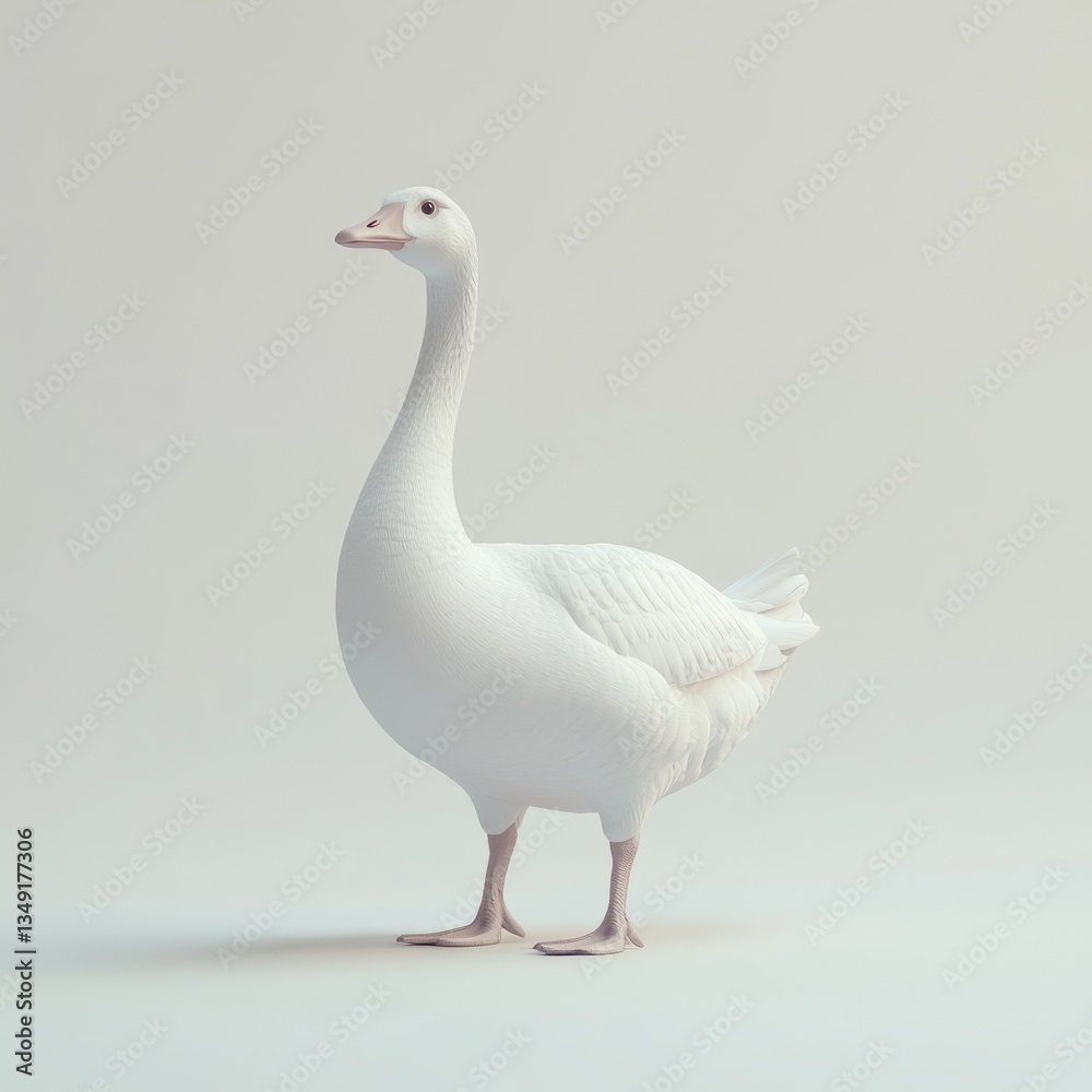 Obraz premium Generic Large Goose Perspective Naturally Standing