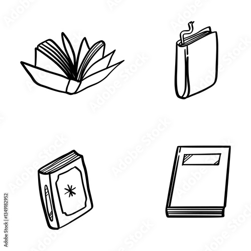 book logo symbolizes knowledge for literacy and education