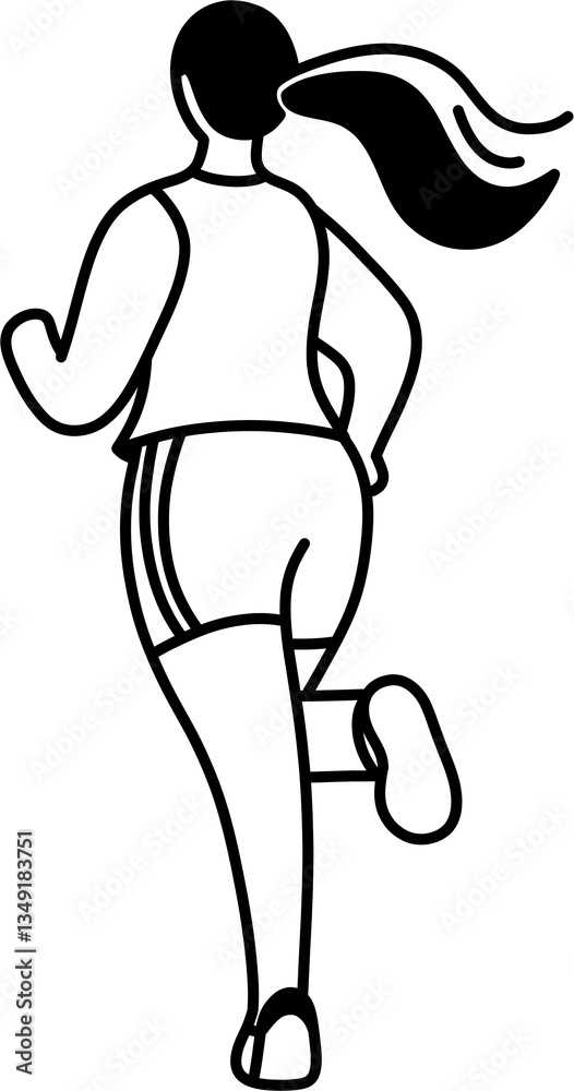 Fototapeta premium 러닝 흑백