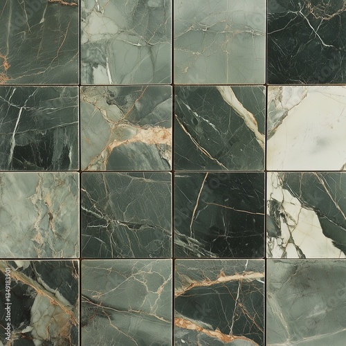 Marble tiles, tile texture assets, green marble floor with an elegant feel, bathroom modeling, a feel that uses jade.