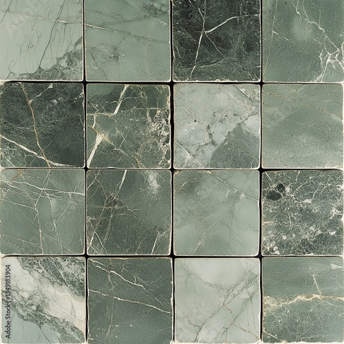 Marble tiles, tile texture assets, green marble floor with an elegant feel, bathroom modeling, a feel that uses jade.