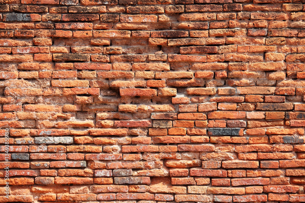 Obraz premium Rustic Red Brick Wall Texture for Background or Construction Projects