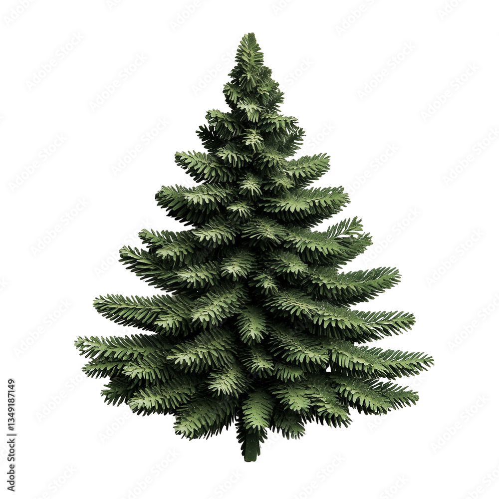 Fototapeta premium lush-small-christmas-tree-pine-holiday-decoration