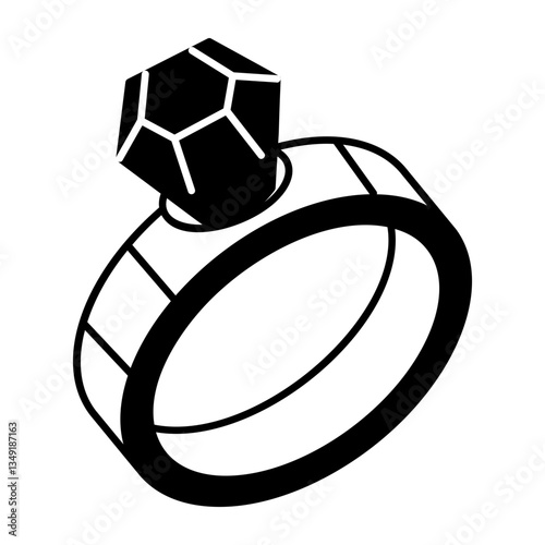 Cursed ring icon in hand drawn style 
