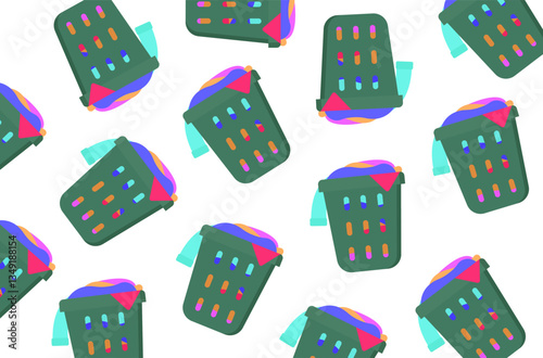 Laundry baskets background.