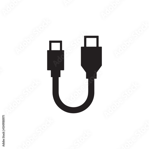usb cable isolated on white