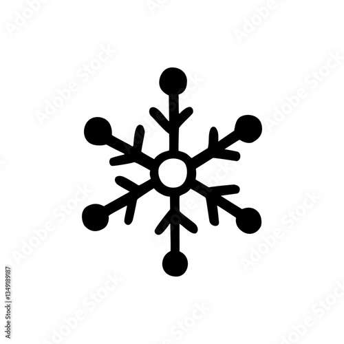シンプルな雪の結晶のイラスト素材