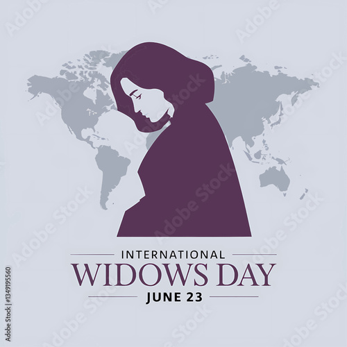 International widows day june twenty third awareness support grief mourning remembrance woman world map