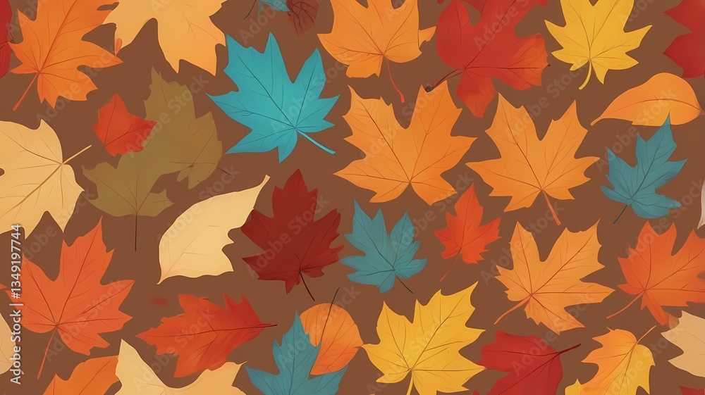 Autumn leaves transforming into floating particles, soft and magical, warm hues Autumn leaves transforming into floating particles, soft and magical, warm hues