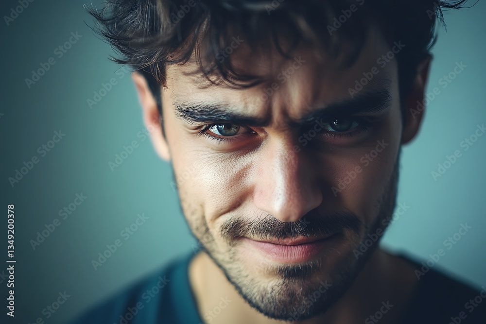 A brooding young man with intense eyes and a slightly smirking mouth, captured in a close-up portrait with dramatic chiaroscuro lighting. A brooding young man with intense eyes and a slightly smirking mouth, captured in a close-up portrait with dramatic chiaroscuro lighting.
