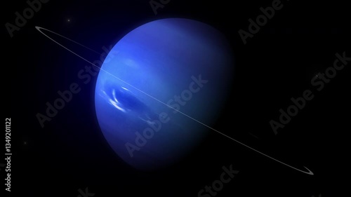 Neptune With Rings 
Eighth and farthest known planet from the Sun and the densest giant planet.