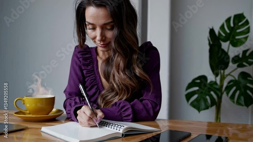 The Woman Writing in Notebook