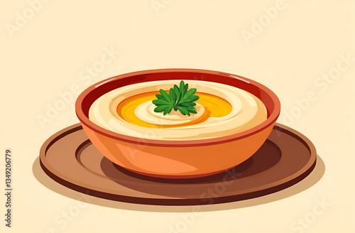 Illustration of International Hummus Day.