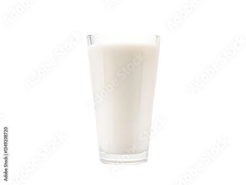 Milk in the glass isolated on transparent background 