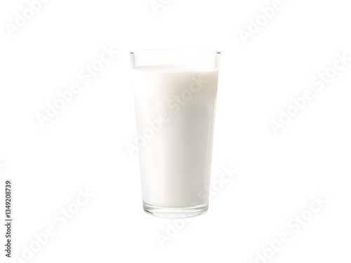 Milk in the glass isolated on transparent background 